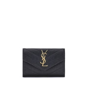 Saint Laurent Black Saffiano Leather Wallet (YSL Logo)