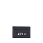 Alexander McQueen Black Calfskin Logo Card Holder