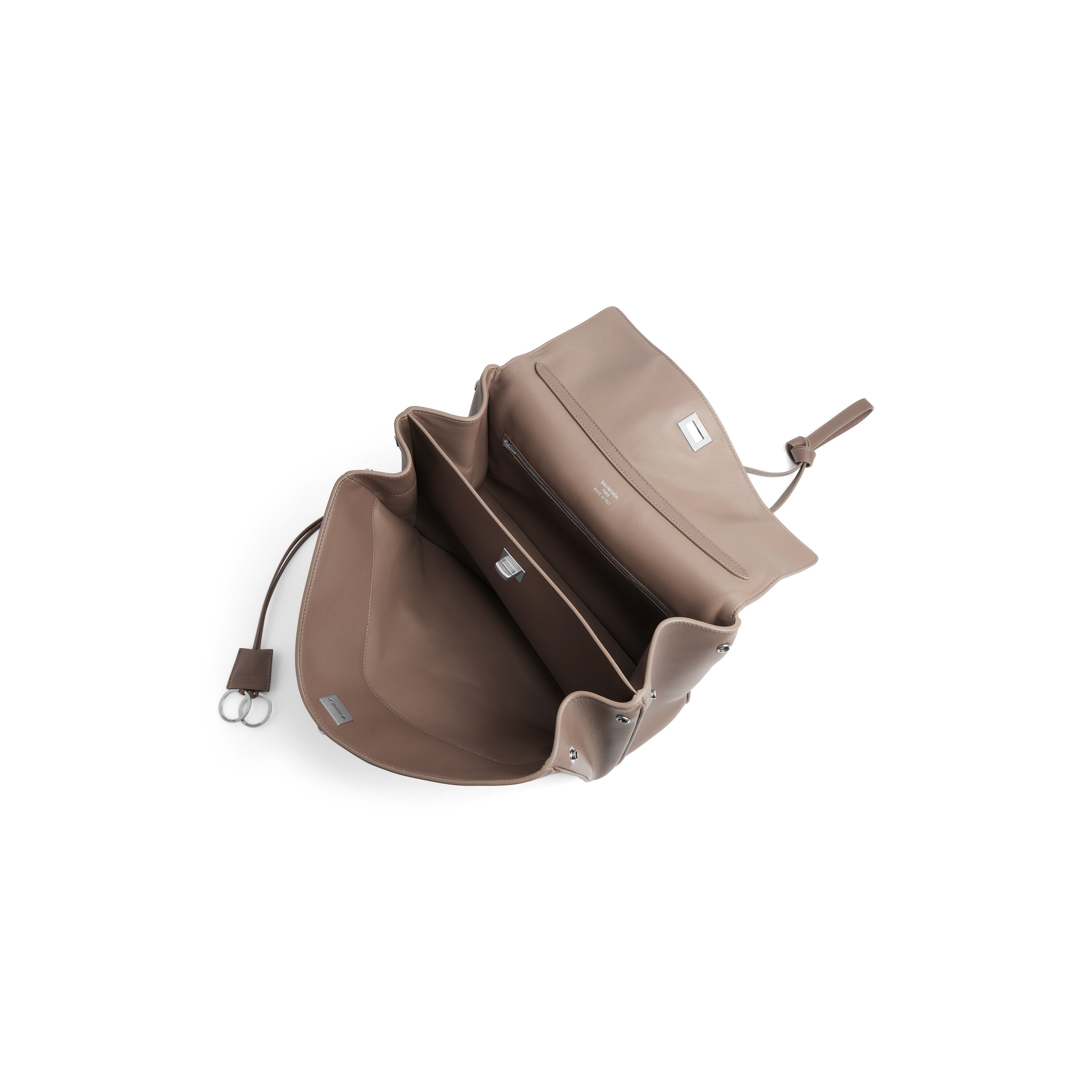 Balenciaga Rodeo Borsa a Spalla Media in Pelle di Vitello Grigia