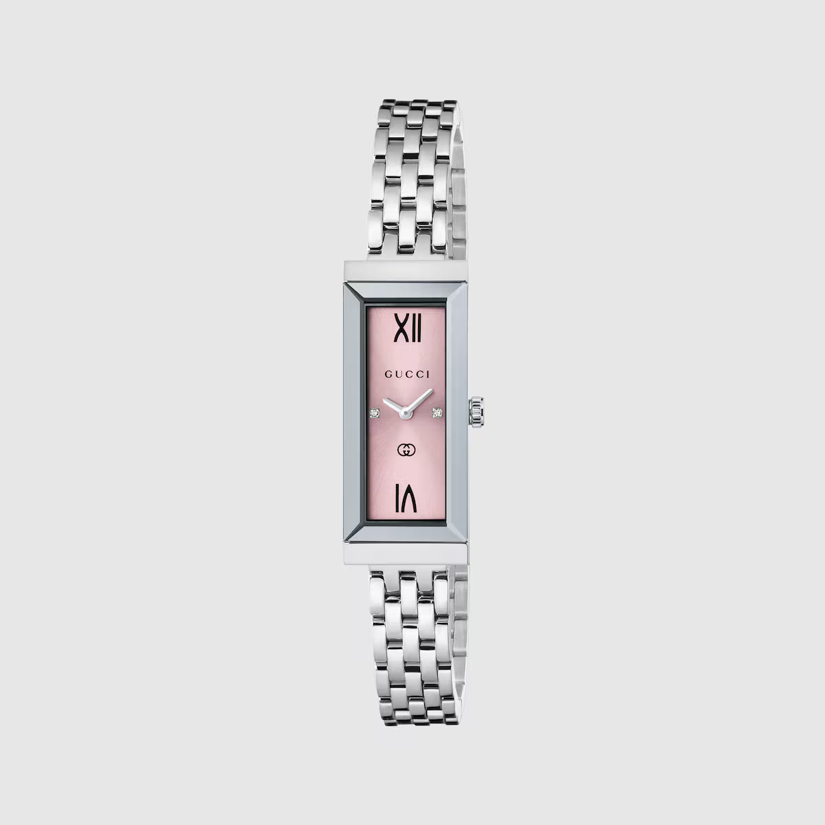 Gucci G-Frame Watch YA127516 Rectangular Fuchsia Pink Dial