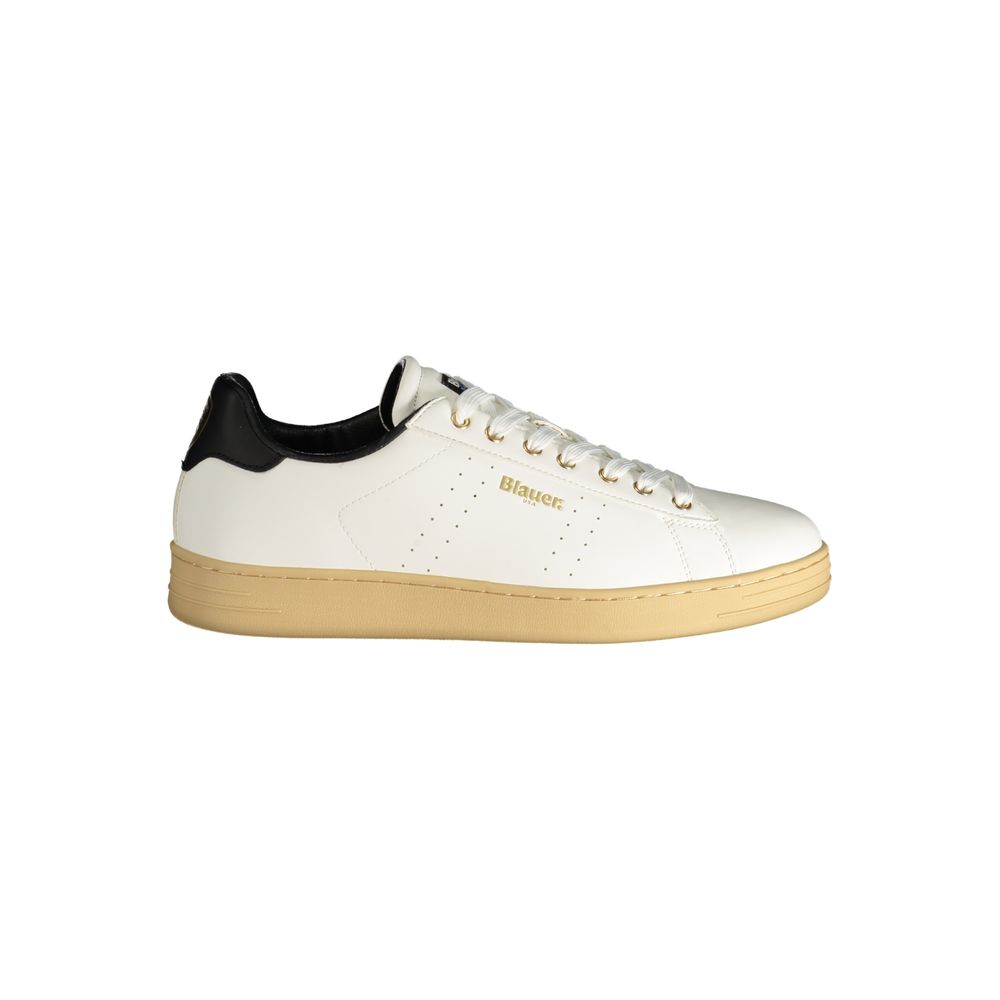 Blauer Men's Grey Polyurethane Sneakers with Contrasting Details and Logo