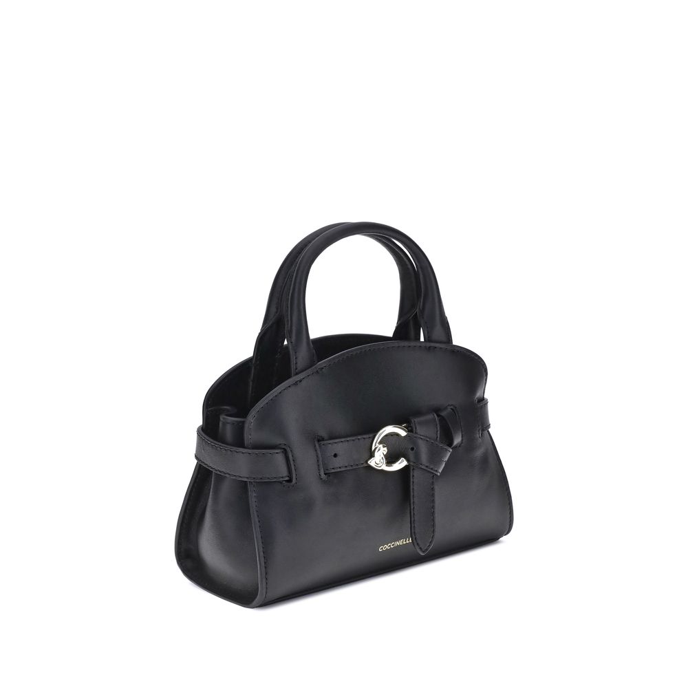 Coccinelle Sabine Small Handbag in Smooth Black Leather (AW25)