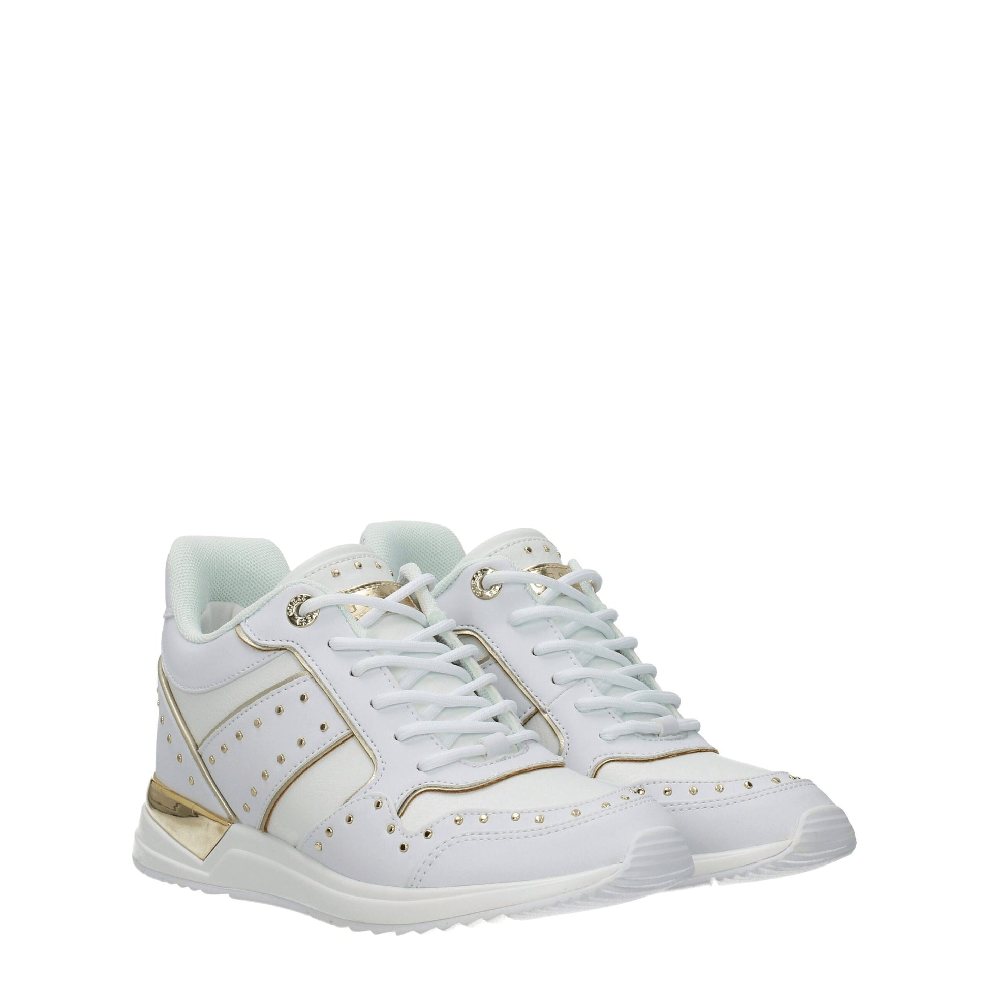 Sneakers Guess REJ in Poliuretano Bianco con Borchie e Logo