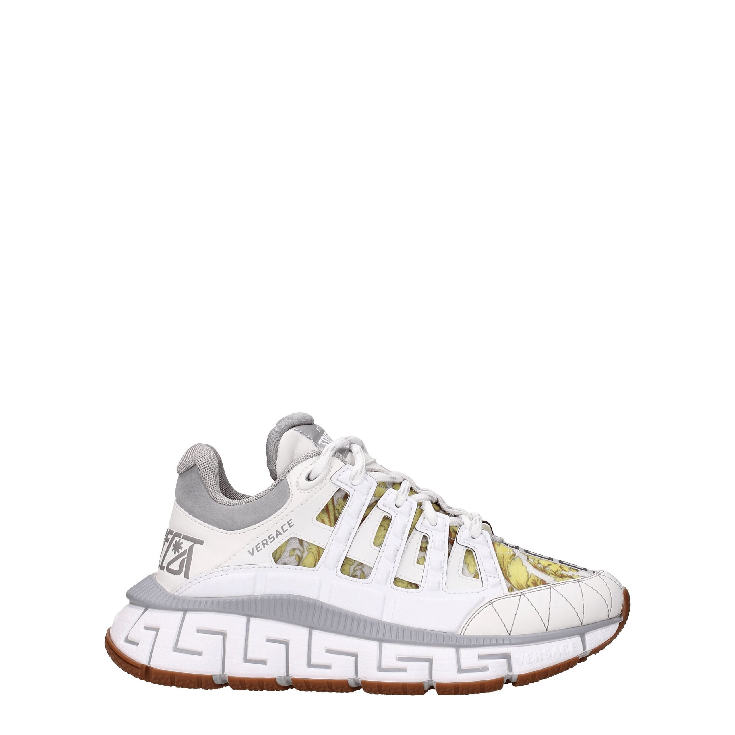 Versace Athletic Sneakers in White Leather, 5cm Heel