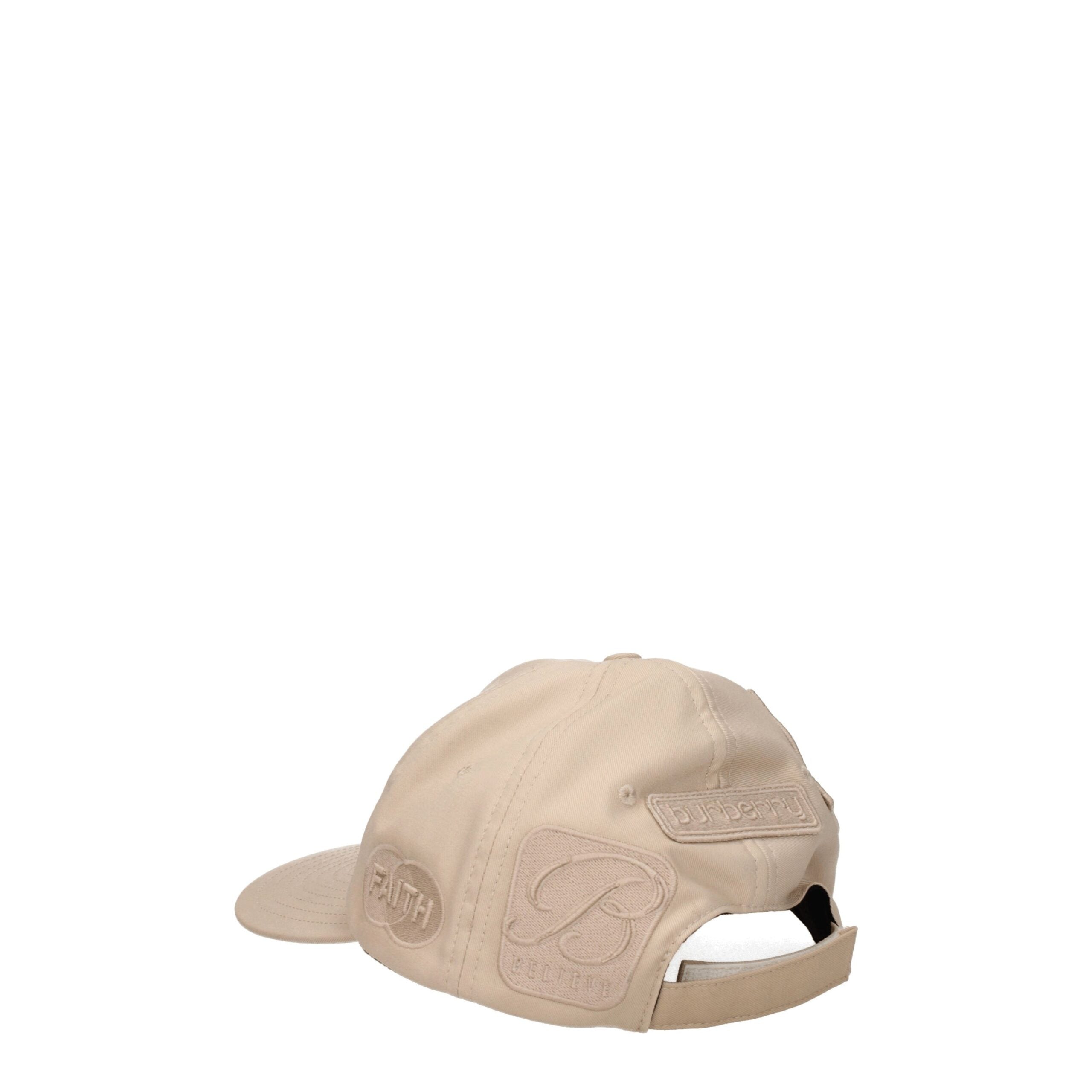 Burberry Beige Cotton Baseball Hat, Multi-Logo