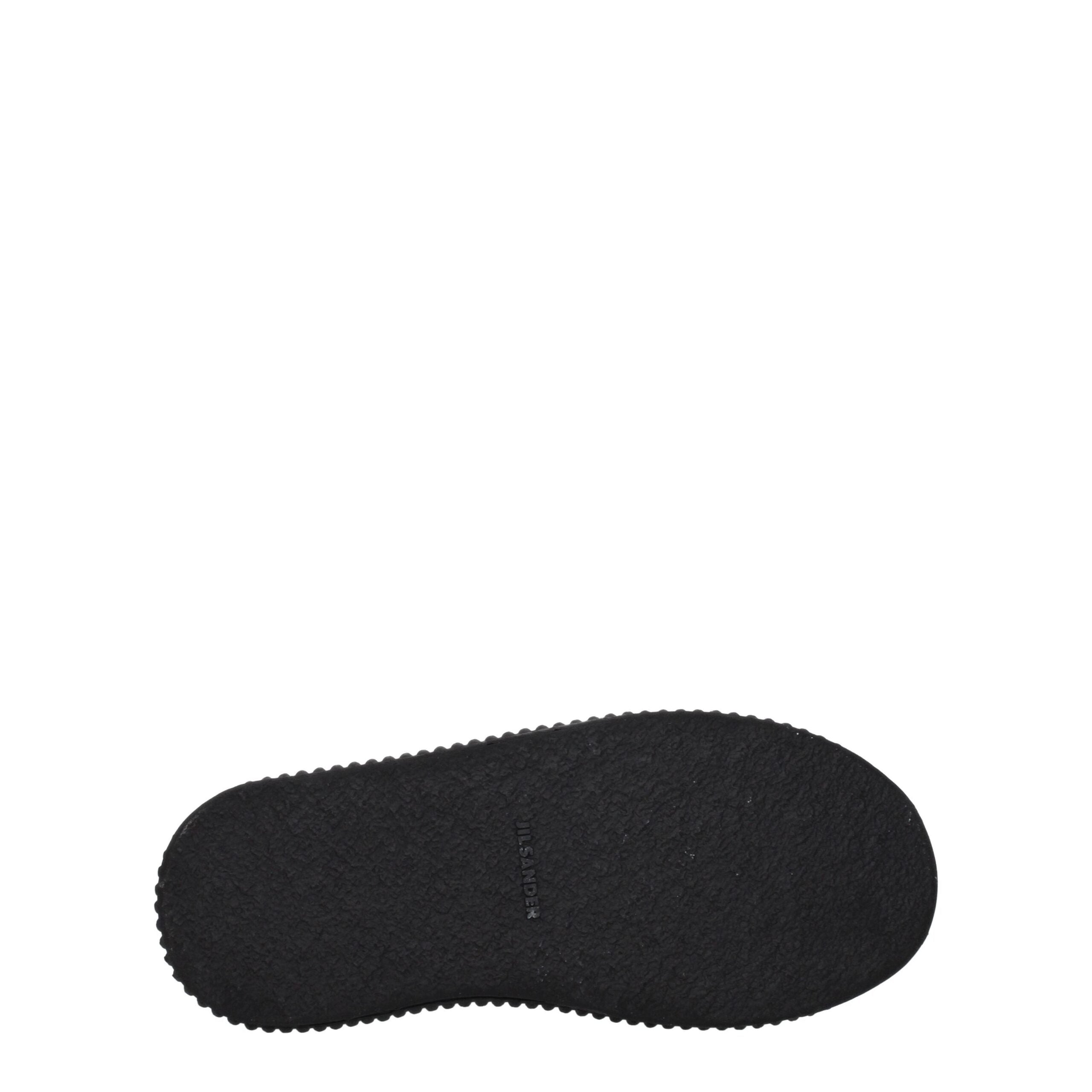 Jil Sander Chunky Sneakers in Black Fabric with Square Toe