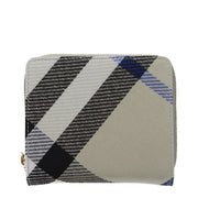 Portafoglio Bifold Burberry in Tessuto Check Beige con Portamonete