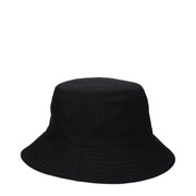 Burberry Check Bucket Hat in Black Fabric, Back Logo