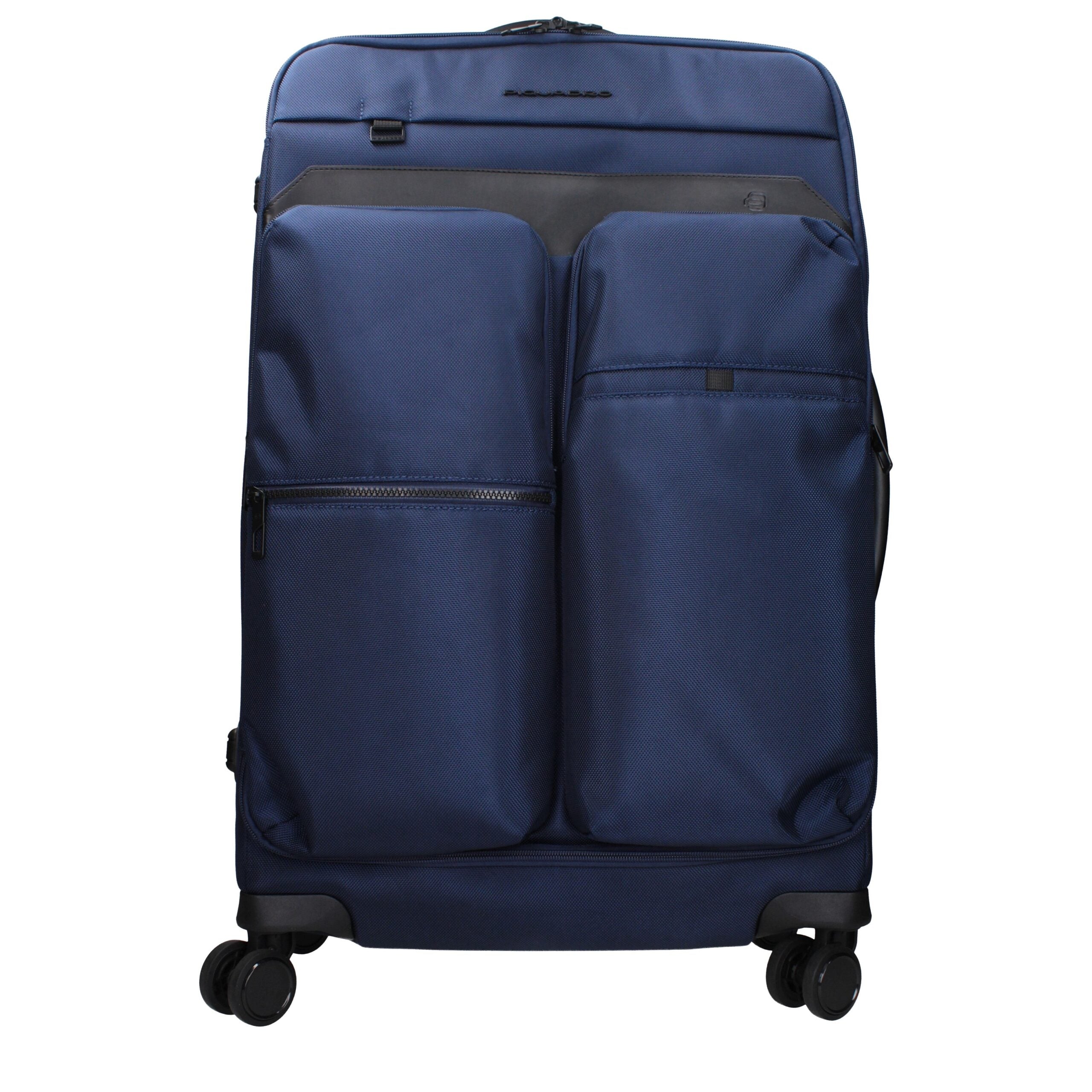 Piquadro Cabin Trolley in Blue Fabric BV4733X19BLU