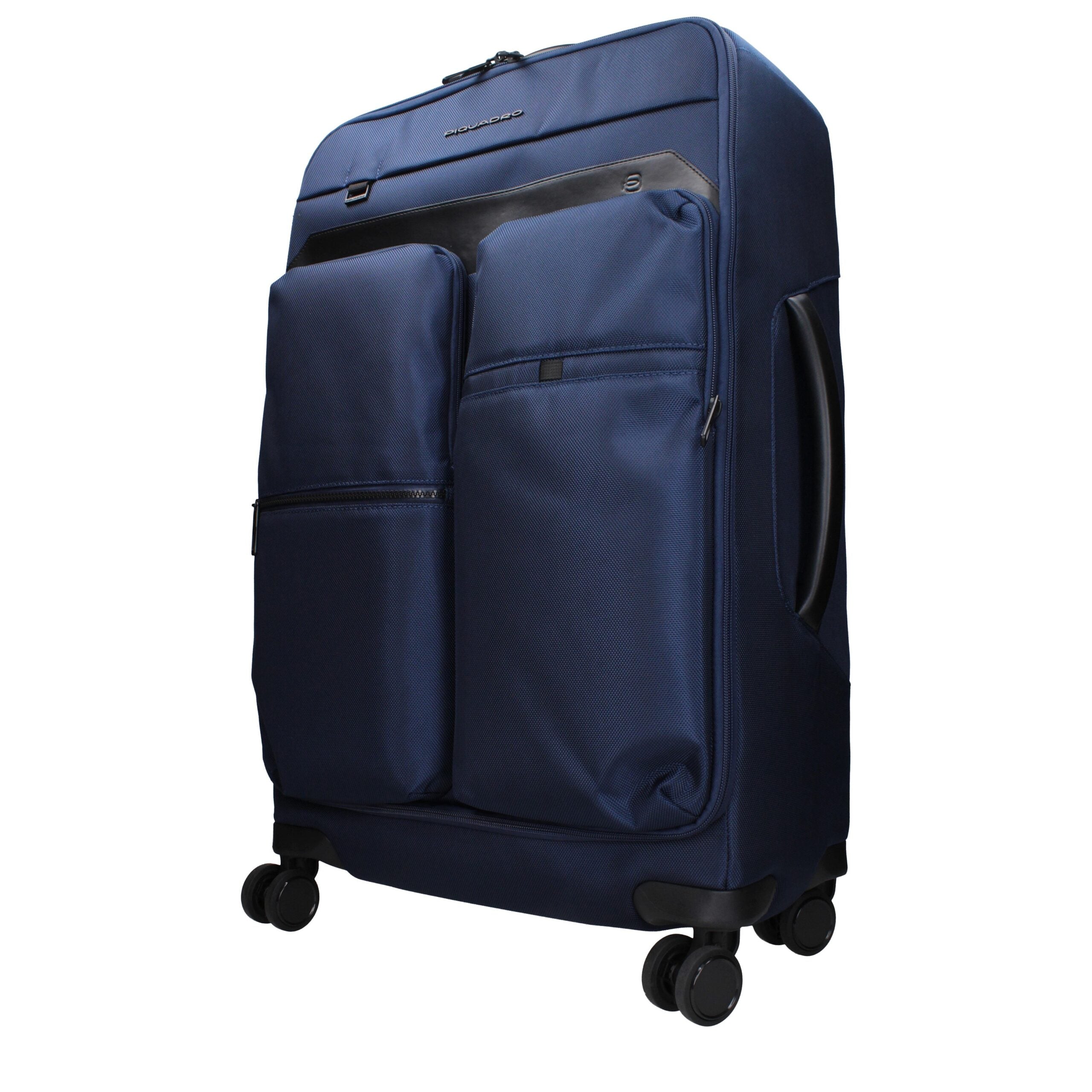 Piquadro Cabin Trolley in Blue Fabric BV4733X19BLU