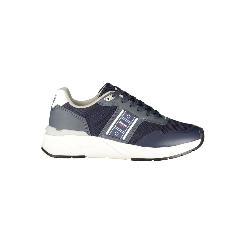 Blauer Men's Blue Polyester Sports Sneakers with Contrasting Details and Logo
