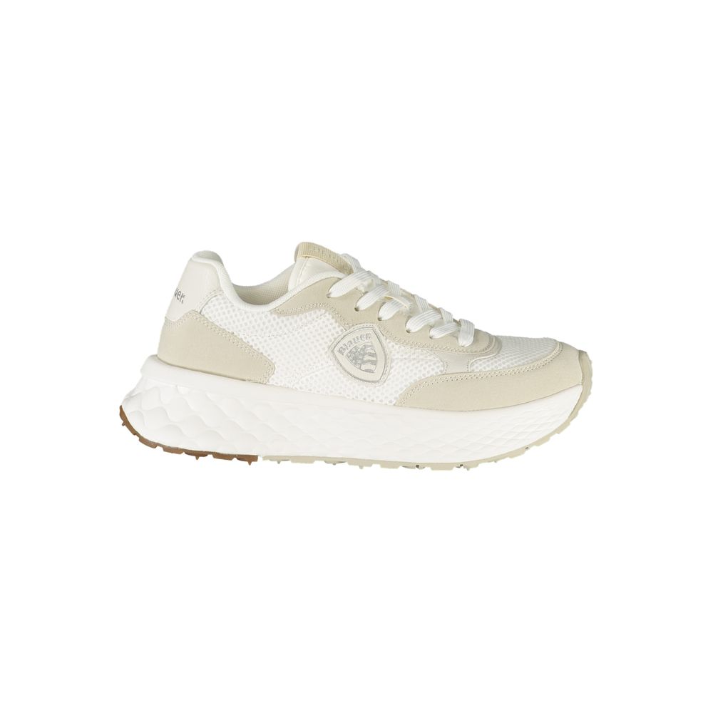 Blauer Sneakers Sportive Donna Bianche, Dettagli a Contrasto e Soletta Removibile