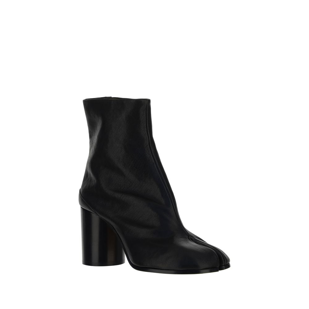Maison Margiela Tabi Ankle Boots in Black Nappa Lambskin