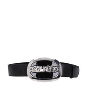 Dsquared² Black Leather Belt