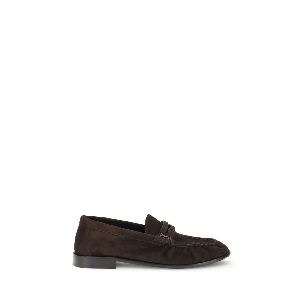 Saint Laurent Loafer Cassandre Marrone in Pelle di Vitello