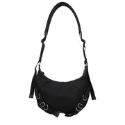 Givenchy Black Nylon Crossbody Bag with Front Logo and Adjustable Shoulder Strap