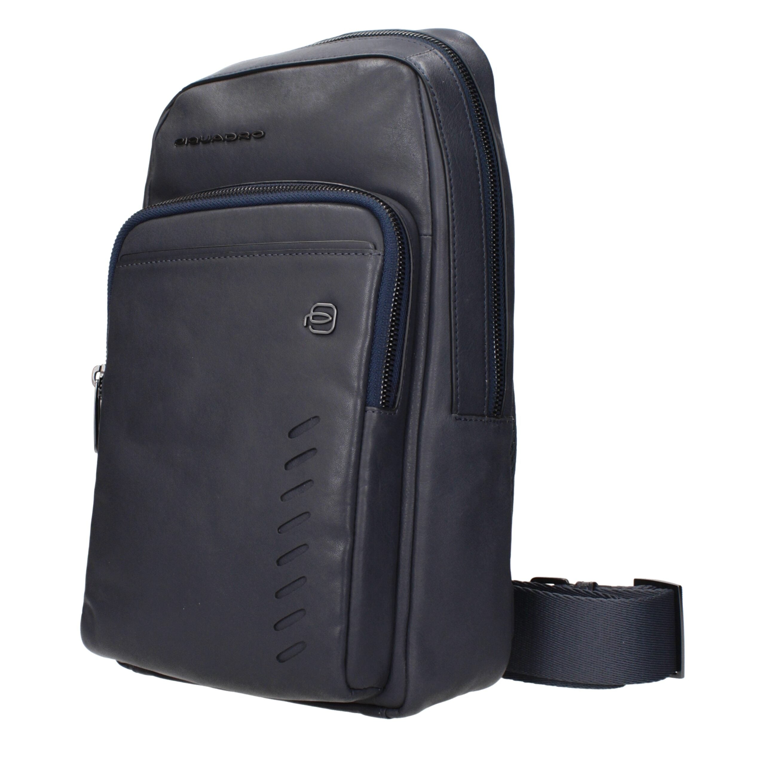 Piquadro Blue Leather Shoulder Bag CA5346S110BLU