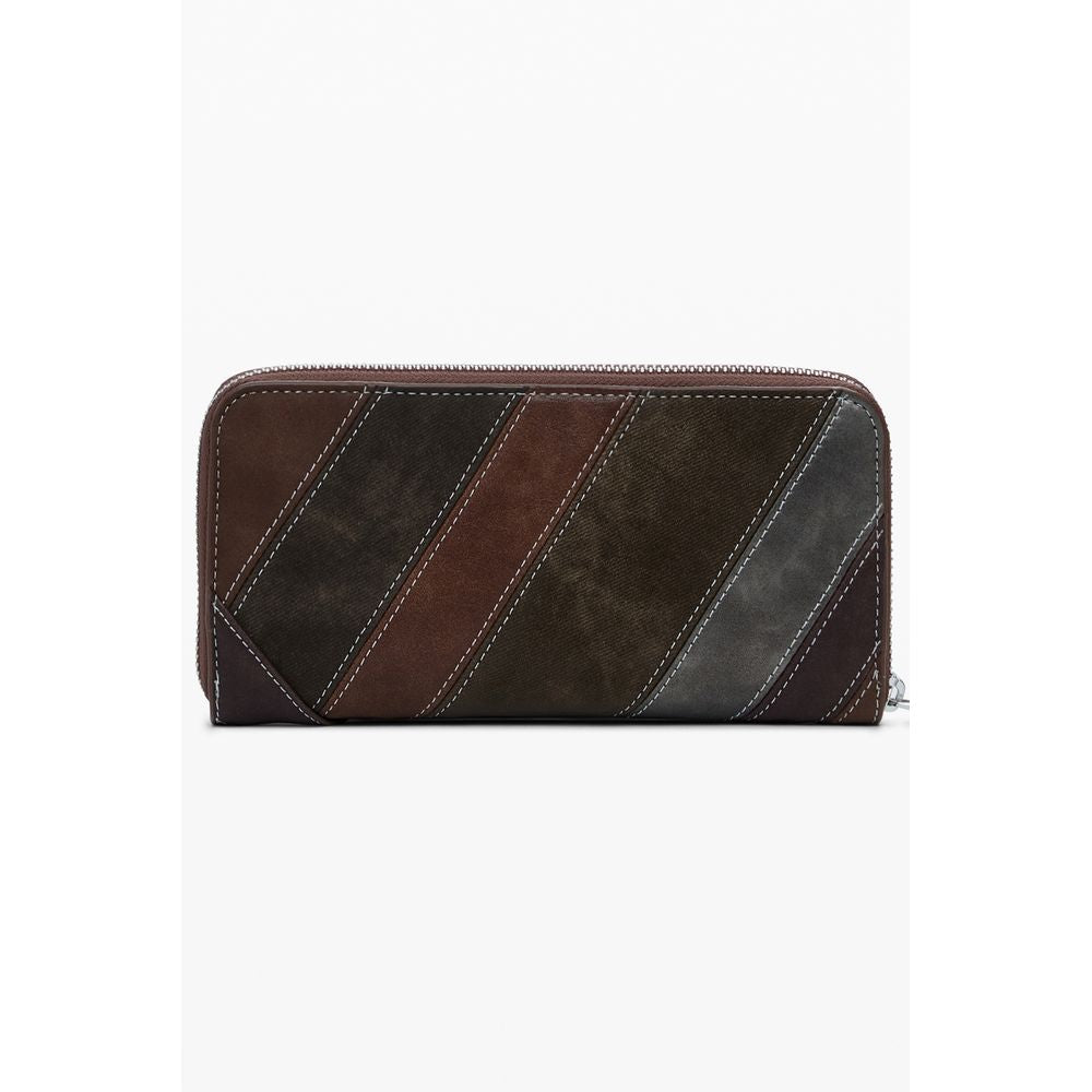 Desigual Fibonacci Fiona Women's Wallet in Brown Polyethylene, Multi-Compartment