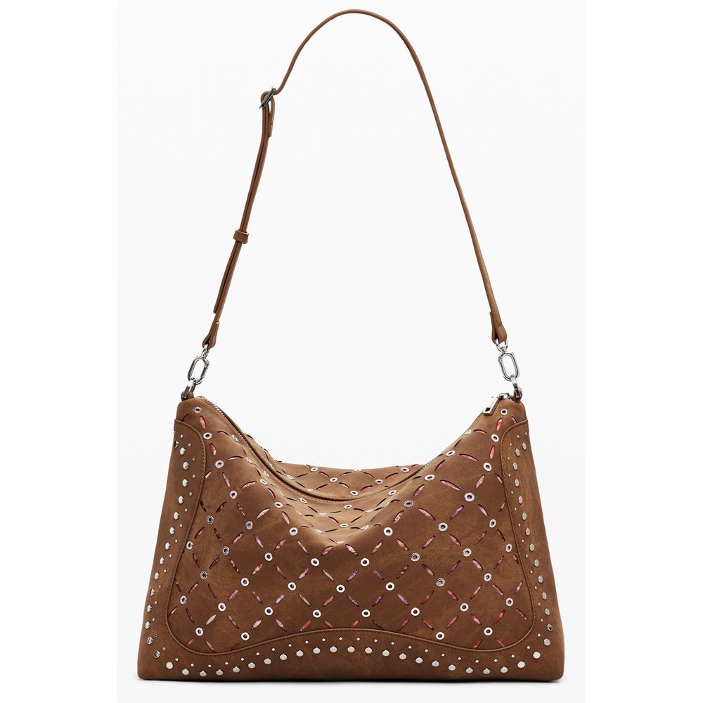 Desigual Yankee Leiria Mini Handbag in Brown Polyethylene, Adjustable Shoulder Strap