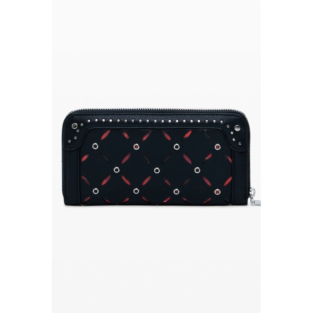Desigual Yankee Fiona Women's Wallet in Black Polyethylene, Multi-Compartment