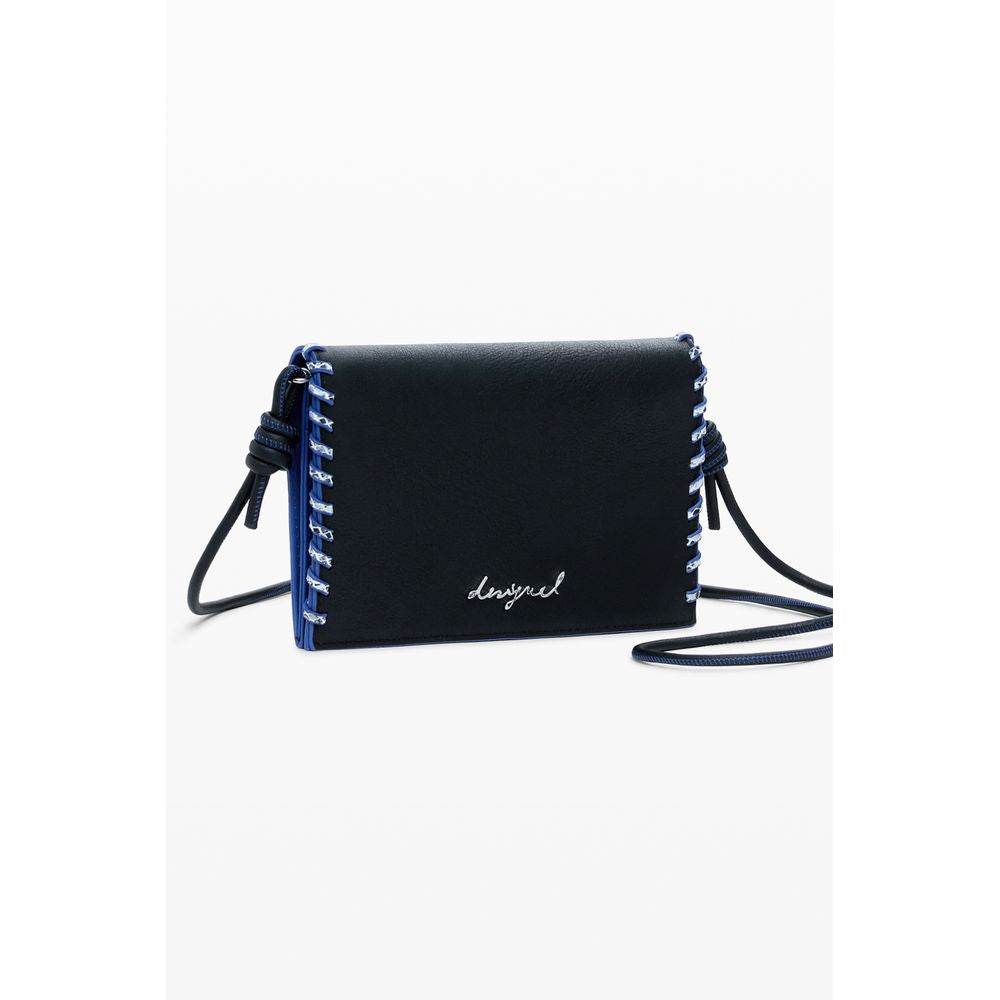 Desigual MATILDA TINY ZIP CAPSULE Women's Wallet in Black Polyethylene, Removable Shoulder Strap