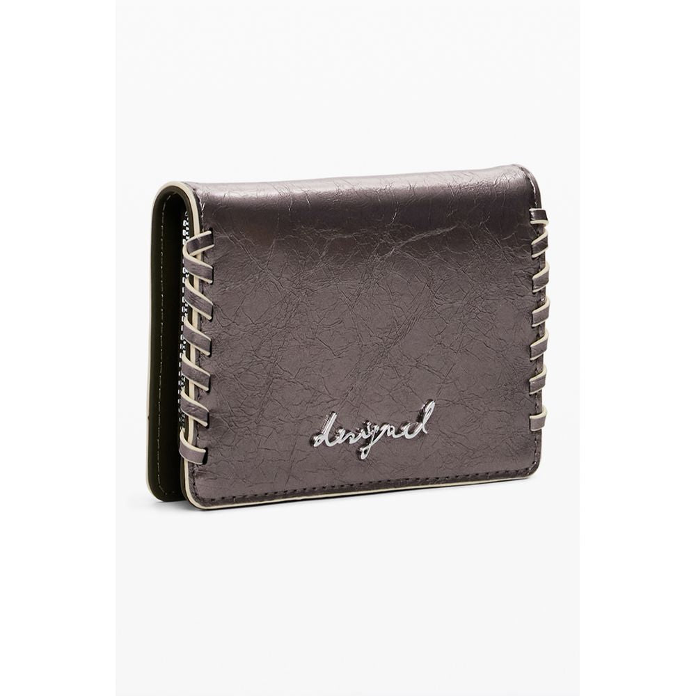 Desigual Women's Wallet GRETA TINY ZIP CAPSULE in Bronze Polyethylene, Embroidery