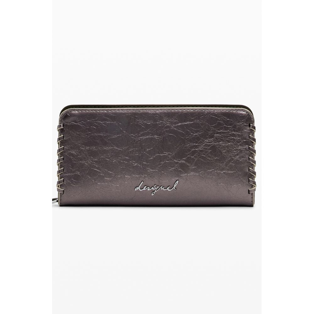 Desigual Fiona Tiny Zip Capsule Women's Wallet in Bronze Polyethylene, Compact