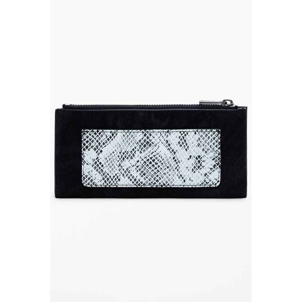 Desigual SNAKE PTCH PIA Women's Wallet in Black Polyethylene, Multiple Closure