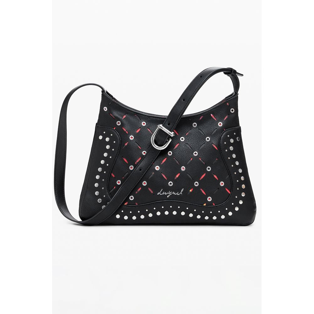 Desigual Yankee Manaos Women's Handbag in Black Polyethylene, Studs