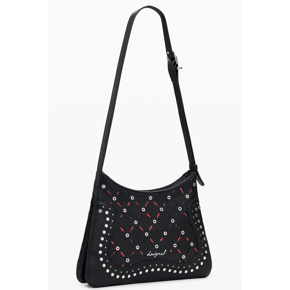 Desigual Yankee Manaos Women's Handbag in Black Polyethylene, Studs