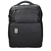 Piquadro Black Leather Laptop Backpack CA5105AON