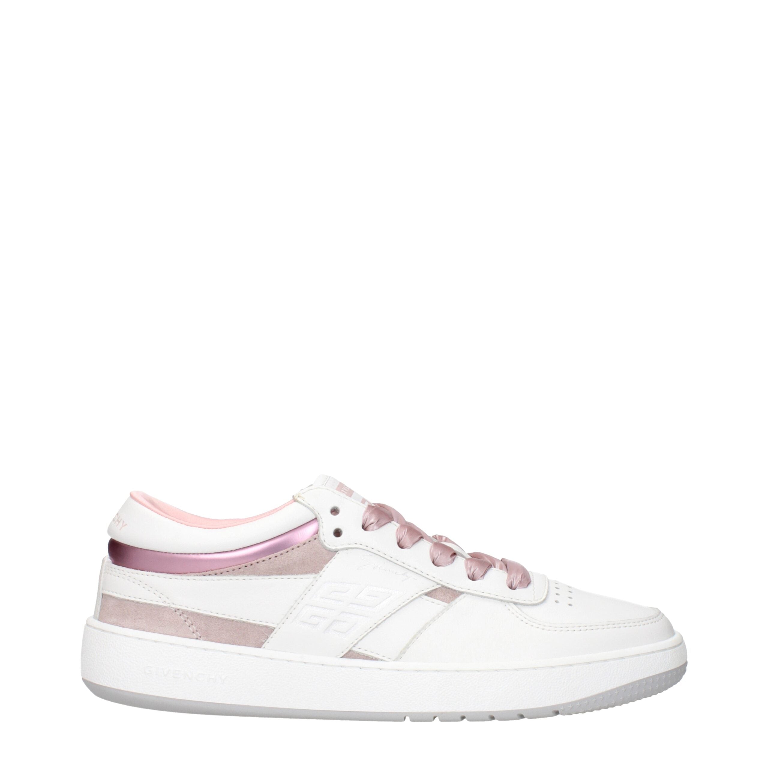 Givenchy Low-Top Sneakers in White Leather with Pink Details