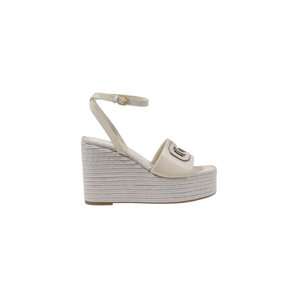 Guess TANVEE Wedge Sandals in Cream Synthetic Material