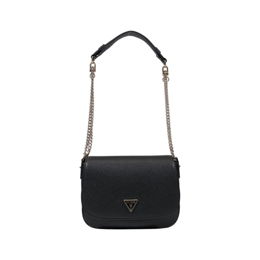 Guess SILVYE Small Bucket Bag in Black Polyurethane