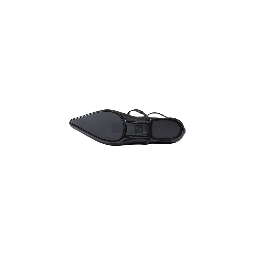 Armani Exchange Women's Ballerinas with Black Polyester Strap