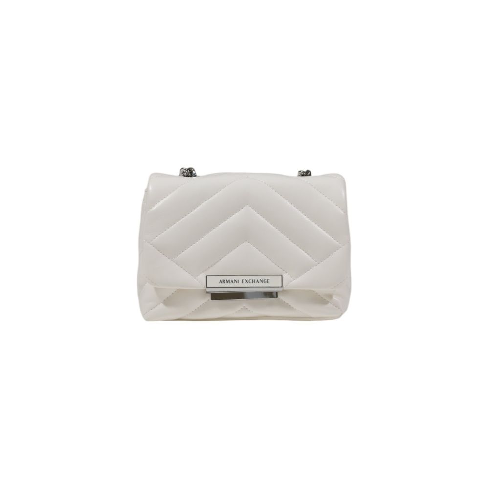 Armani Exchange Women's Quilted Polyester Mini Shoulder Bag in White