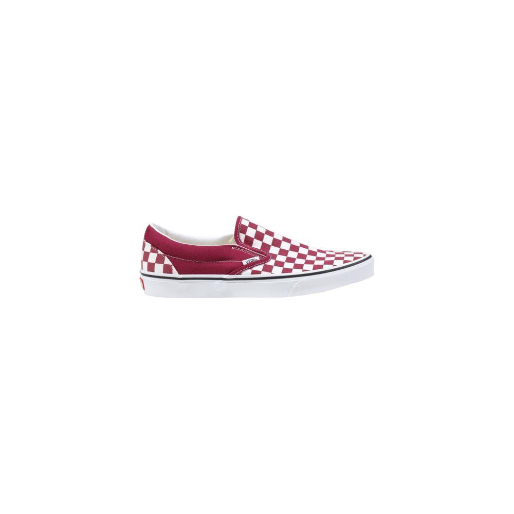 Vans Classic Slip-On Sneakers in Bordeaux Check Fabric