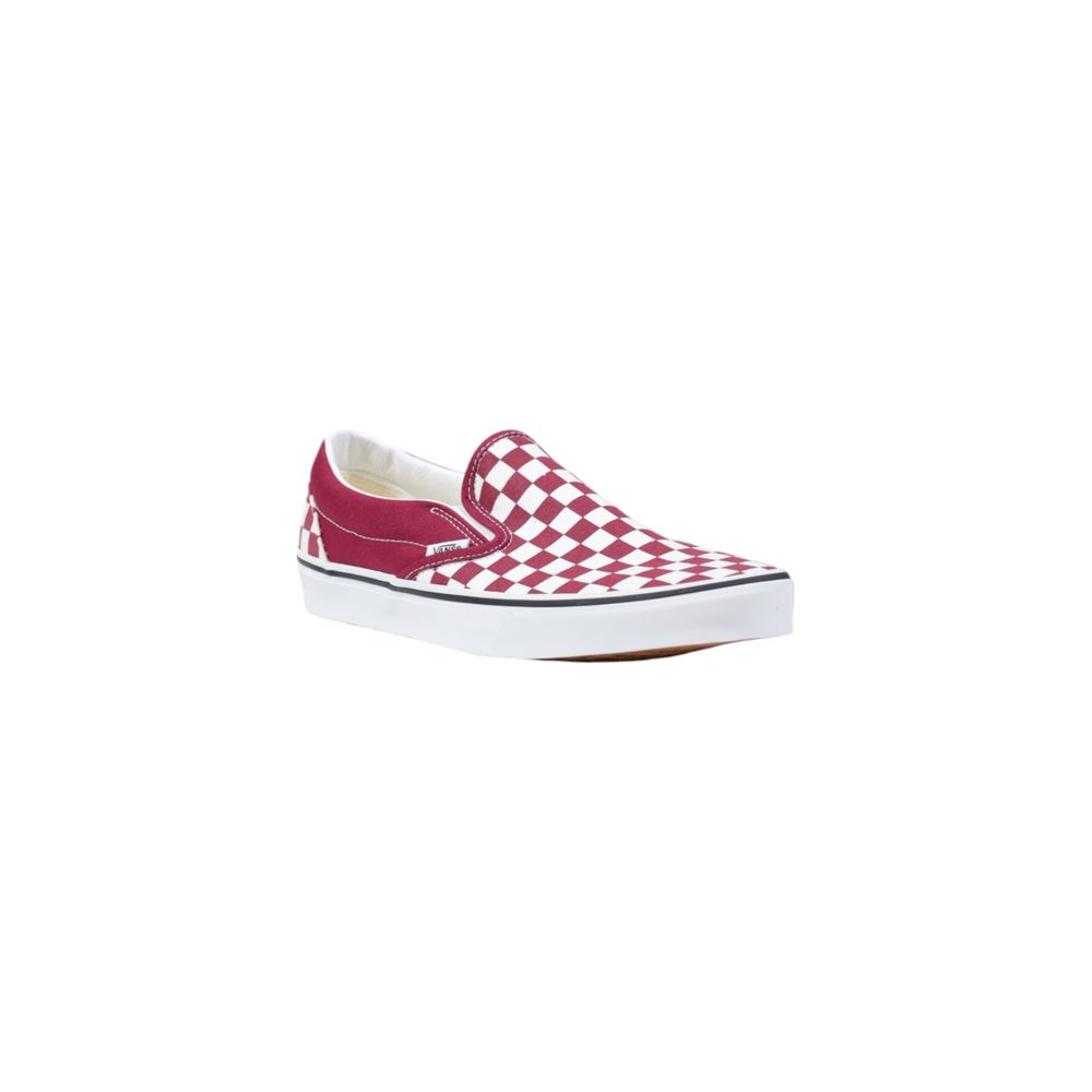 Vans Classic Slip-On Sneakers in Bordeaux Check Fabric