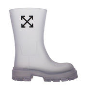 Off-White Exploration Motor Clear PVC Logo Ankle Boots