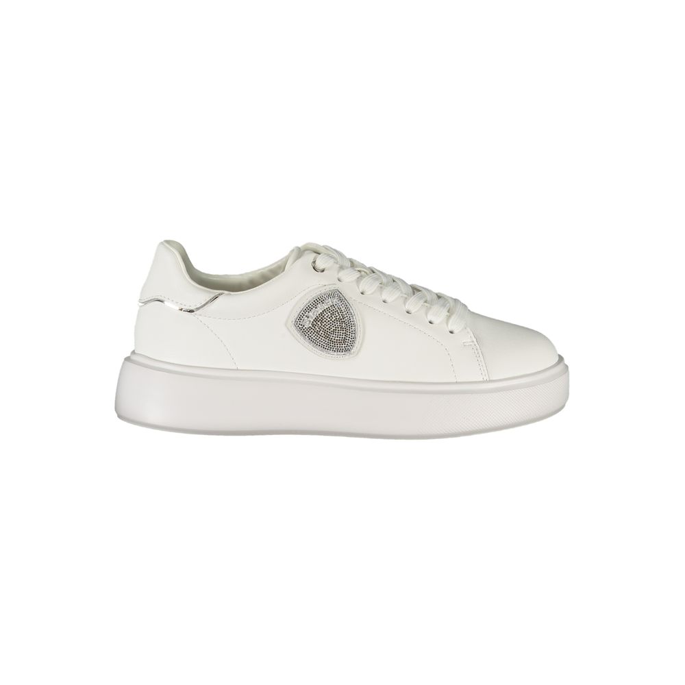 Blauer Women's White Sports Sneakers with Contrasting Details and Rhinestones
