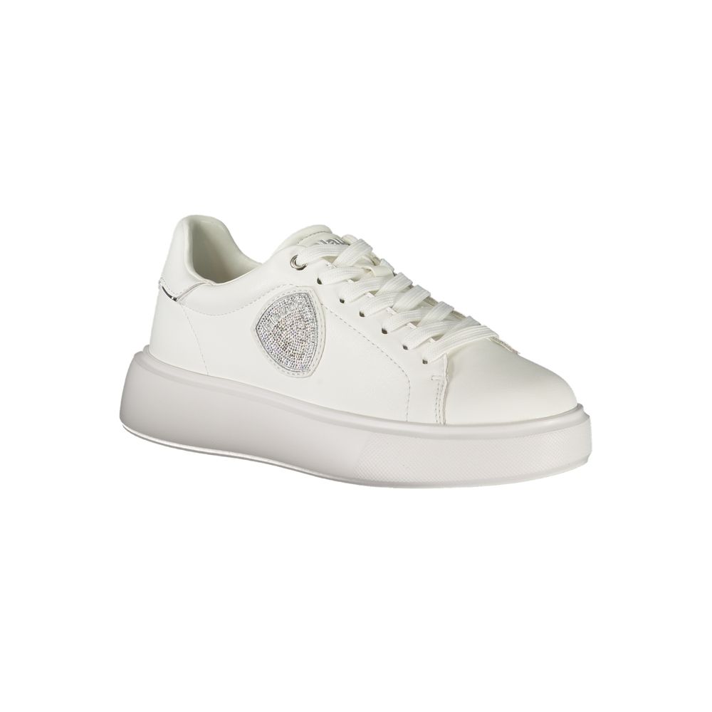 Blauer Women's White Sports Sneakers with Contrasting Details and Rhinestones