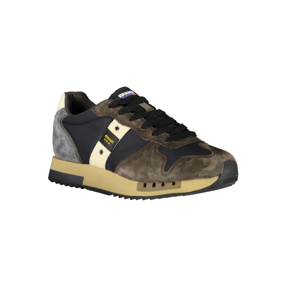 Blauer Men's Blue Sports Sneakers with Contrasting Details and Removable Insole