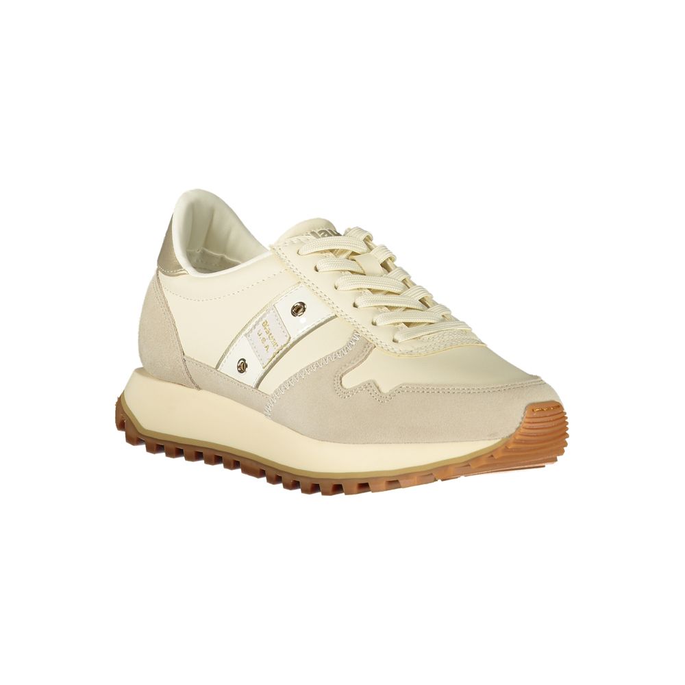 Blauer Sneakers Sportive Donna Beige, Dettagli Oro e Applicazione Logo