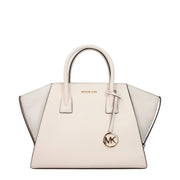 Borsa a Mano Michael Kors Avril Grande in Pelle Crema Chiaro