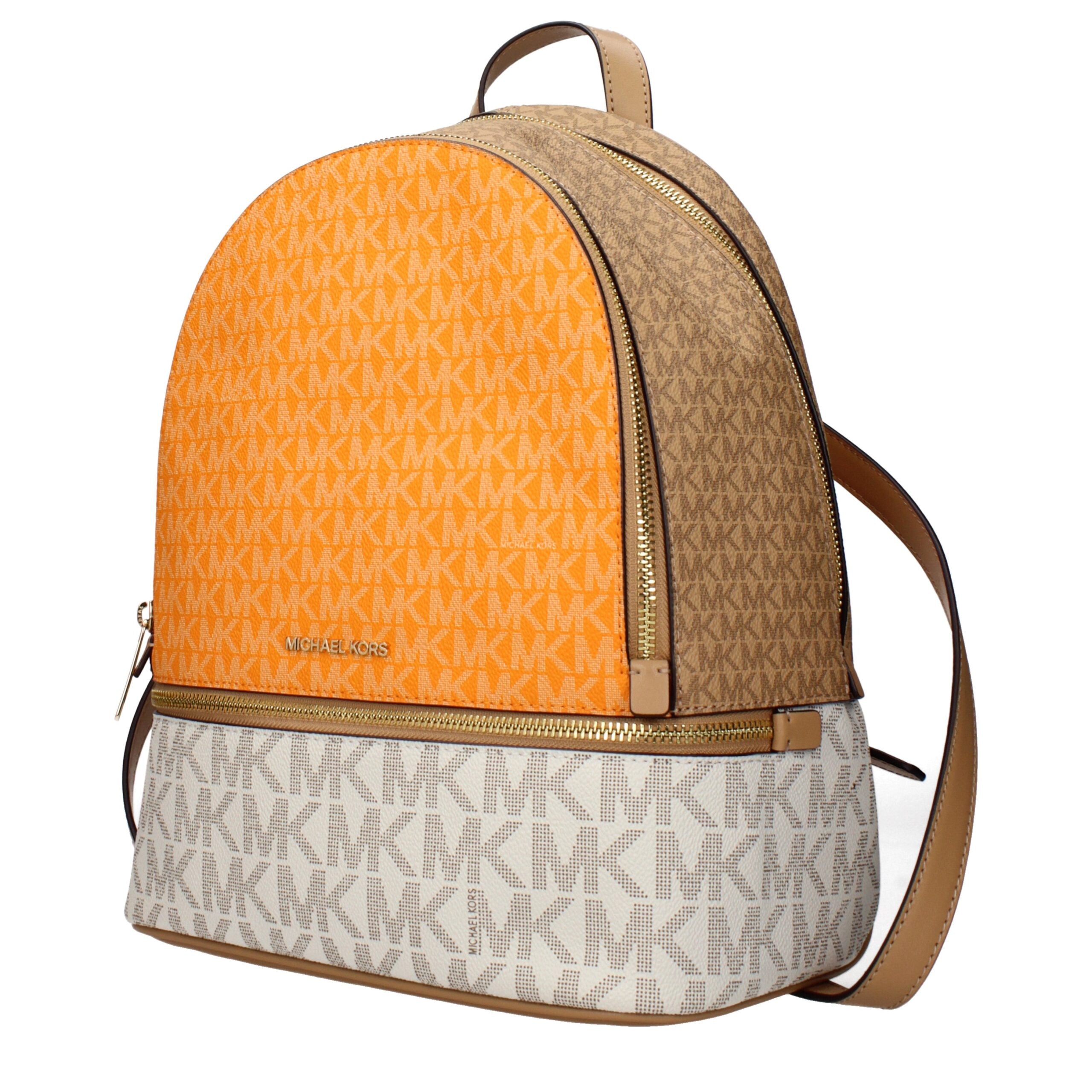 Michael Kors Backpack (35S5GRAB6V) in Beige/Orange Fabric
