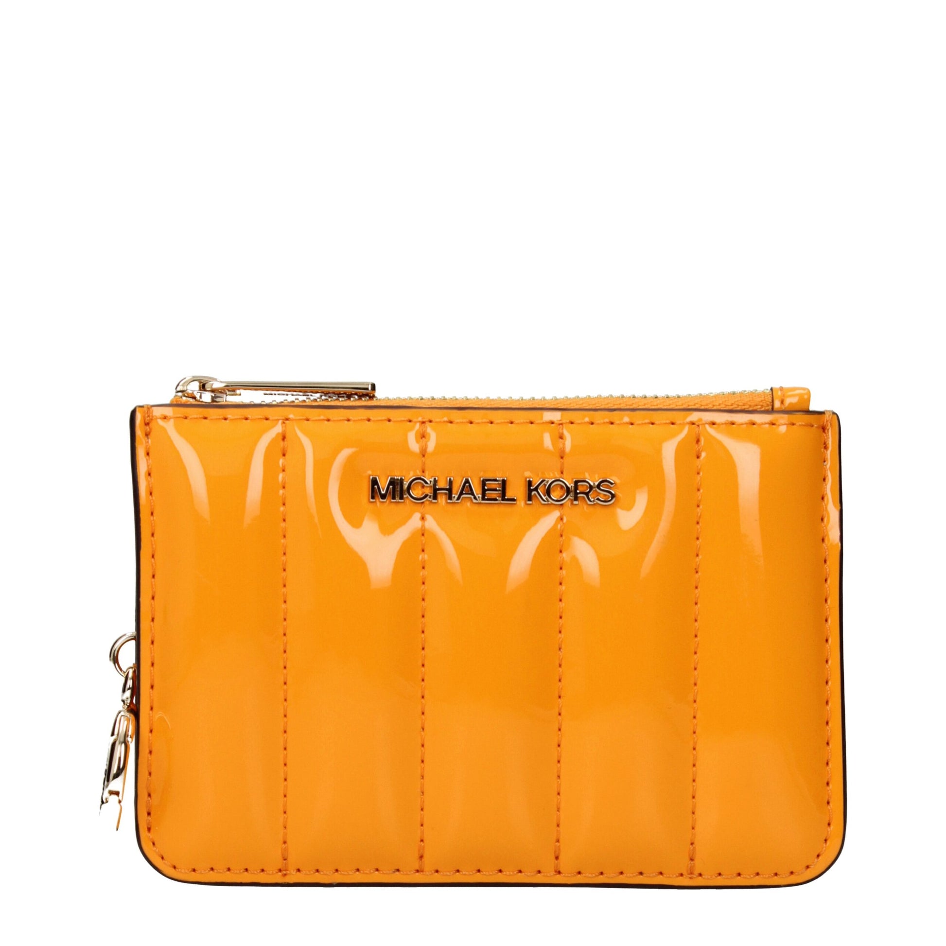 Michael Kors Portamonete (35T5GTVP1A) in Pelle Verniciata Arancione