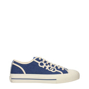 Jimmy Choo FENIX LOW Sneakers in Mixed Blue Denim Fabric