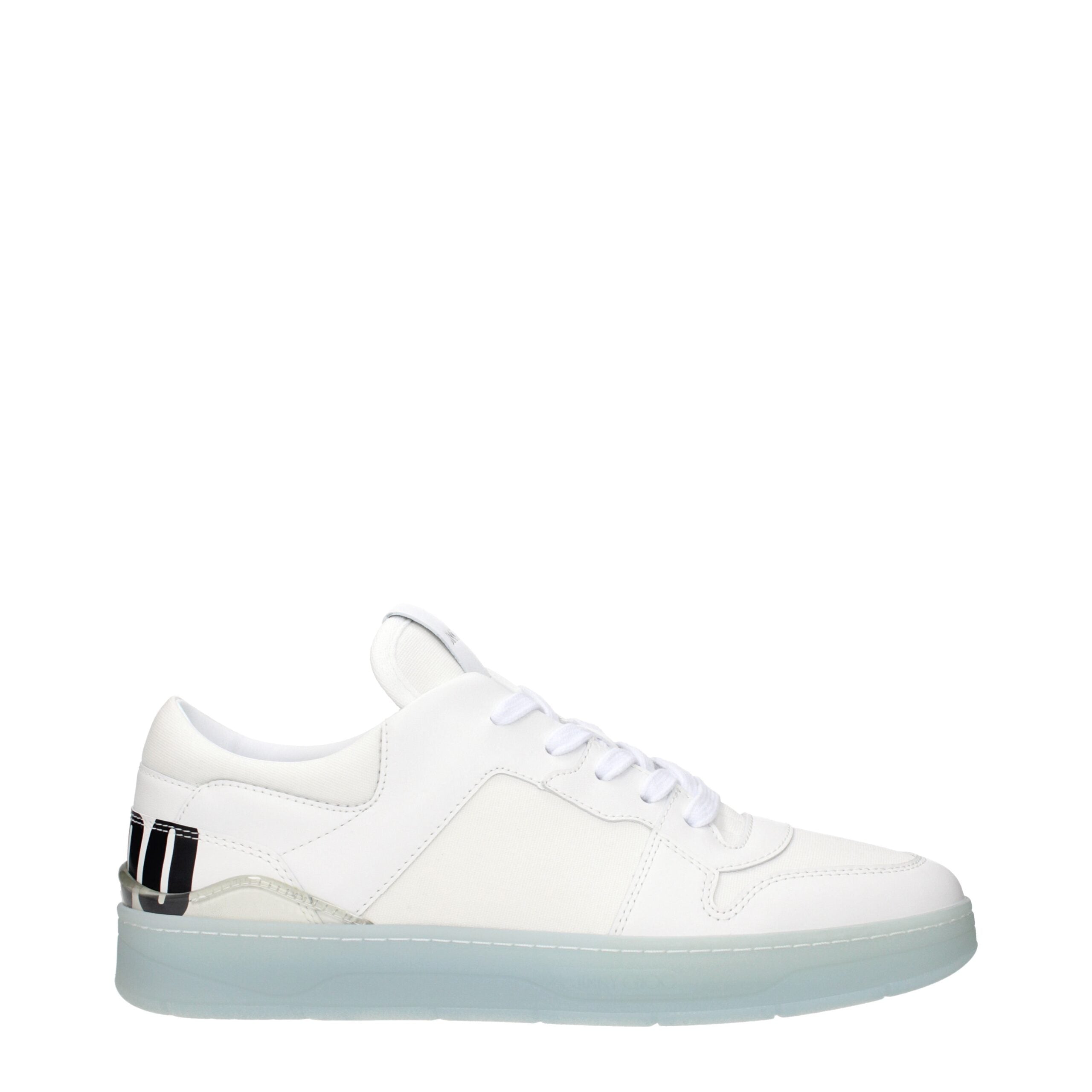 Jimmy Choo FLORENT Sneakers in White Leather with Contrasting Details