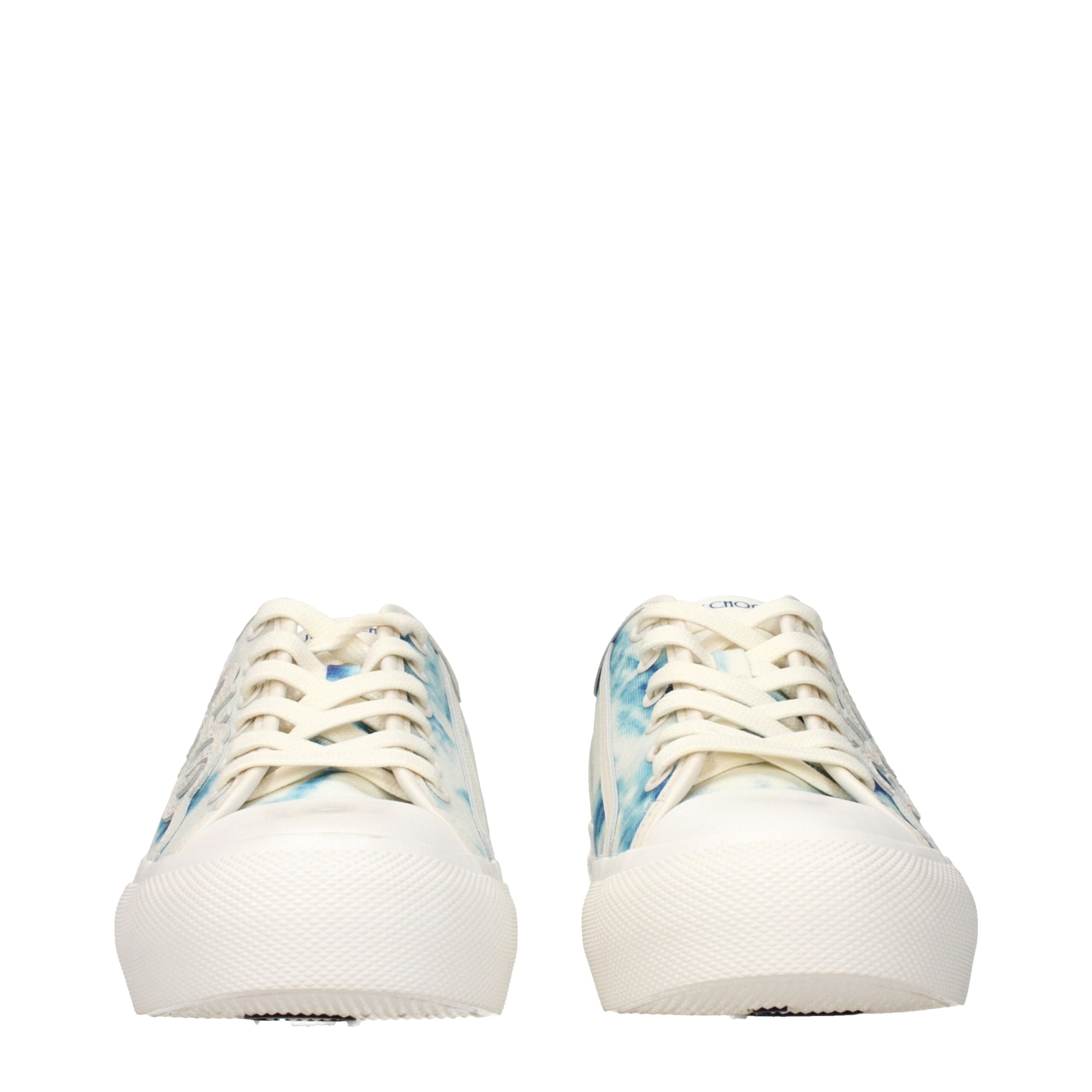 Jimmy Choo FENIX LOW Sneakers in Mixed Beige Denim Fabric
