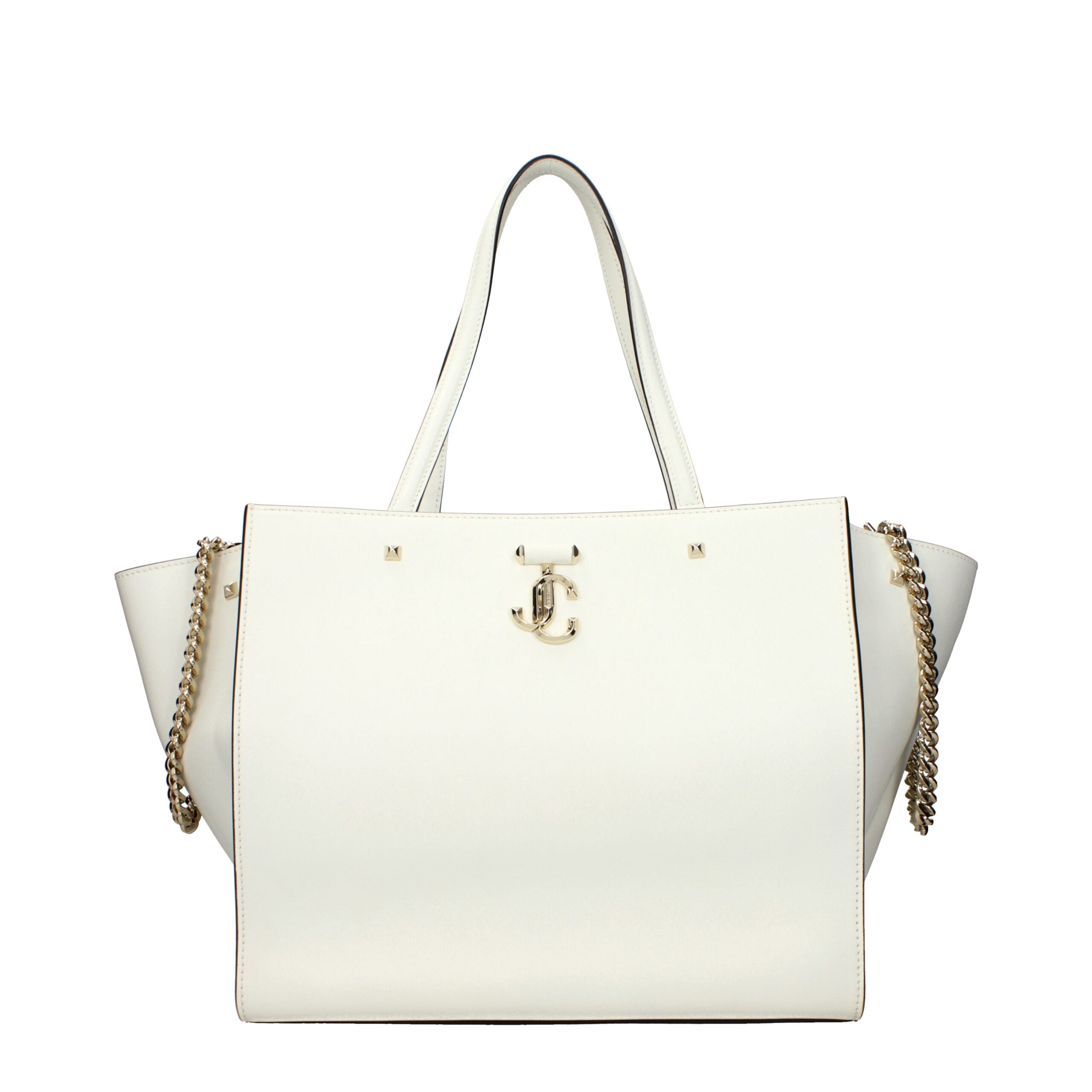 Jimmy Choo AVENUE DAWL White Leather Shoulder Bag